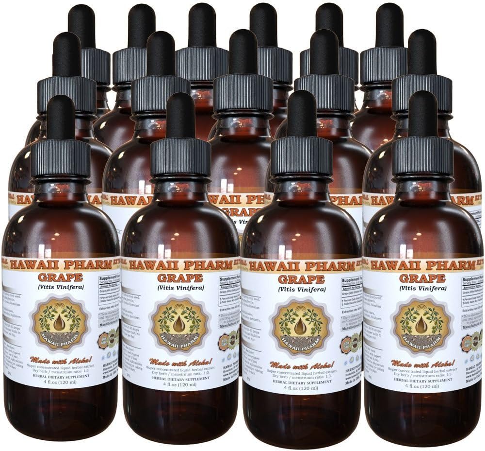 Grape Liquid Extract, Grape (Vitis Vinifera) Seed tinktura dodatek 15x4 oz