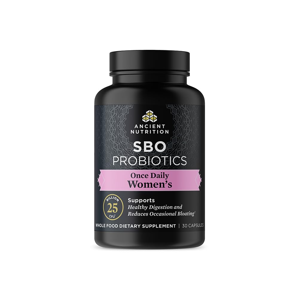 Starověké nutriční probiotika pro ženy, jednou denně ženské probiotika 30ct, stravovací podpora a snižuje příležitostné nafouknutí, Made with Chaste Tree Berry and Amla Berry, 25 miliard CFU *