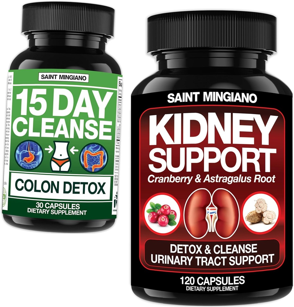 Ledviny Podpora čištění detox a opravy 120 Caps - Spolu s - 15 Den čištění 124; Colon Detox s přírodní laxativní