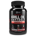 Antarktický krilový olej 1000mg (120 Softgels) Omega 3 Rybí olej dodatek s EPA, DHA & Astaxanthin - pro společné, mozek, a, Podpora srdce pro muže a ženy