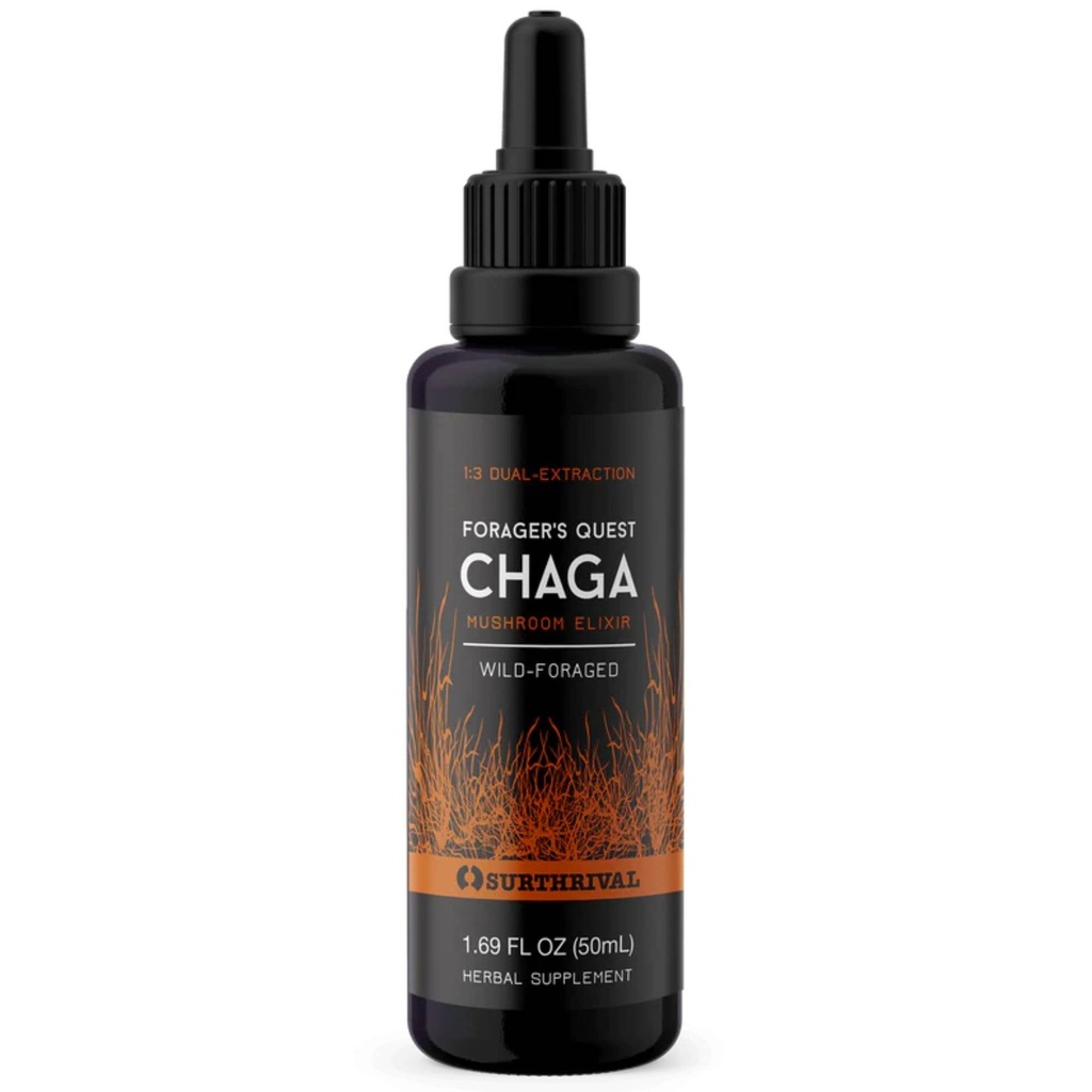 Surthrival: Chaga Houba Extract Forager 's Quest, 50 ml, Featuring Nature' s Immune- Boosting, Anti- Virální, Anti- Fungal Agency Houba