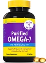 InnovixLabs Purified Omega 7 Dodatek - 210 mg Omega- 7 Palmitolová kyselina, Fish Oil for Metabolism & Triglyceride Support, Essential Fatty Acids, IFOS Schváleno, 30 Softgels