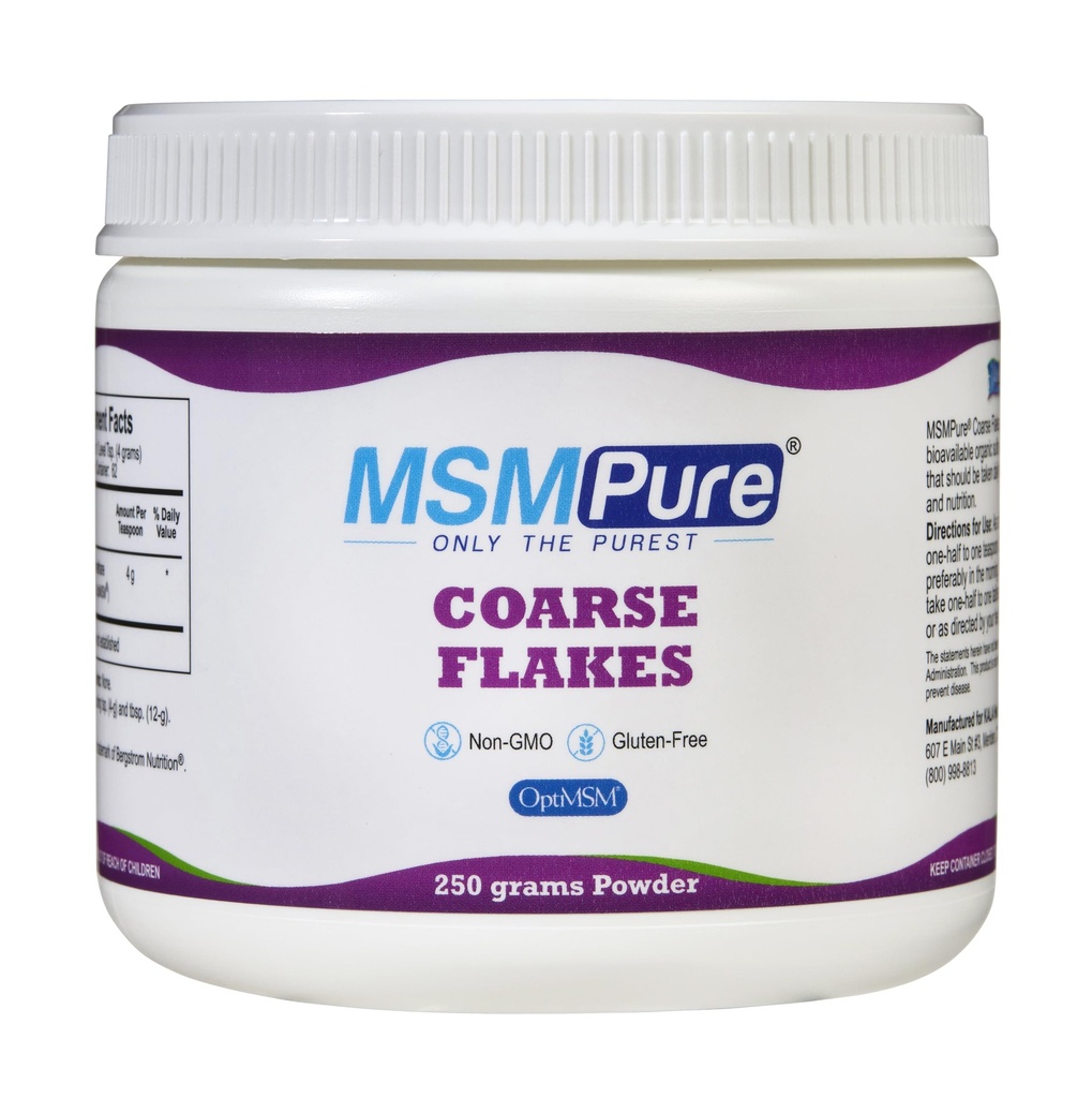 KALA ZDRAVOTNÍ MSMPURE Cossure MSM Powder Flakes - US- Made MSM for Joint Health, Skin appearement, and Hair & Nail Support - 8.8 oz, Organic Sulfur