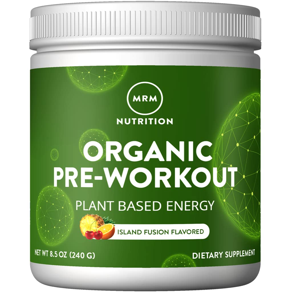 MRM Nutrition Organic Pre- Workout Powder 124; Island Fusion Ochucené 124; Superfoods + 150mg přírodní kofein + adaptogeny 124; Čistá energie + Focus OF 124; Zdravý krevní tok 124; Vegan + Non- GMO OF 124; 20 Služeb