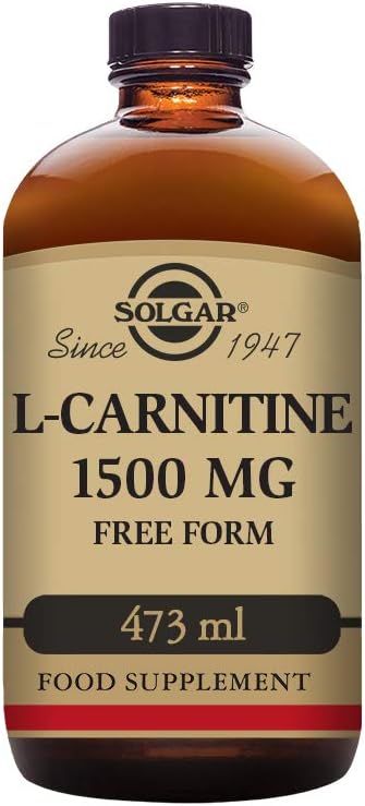 Solgar L- Carnitin 1500 mg Liquid, 16 oz. - Natural Lemon Flavor - Heart Health - Podporuje energii, metabolismus, cvičení Endurance & Recovery - Non- GMO, Vegan, gluten & Dairy Free - O 31 Služeb