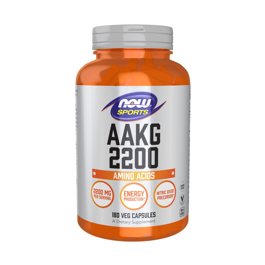 Nyní Sports AAKG 2200, Arginin, Energy Production, 180 Veg Kapsle
