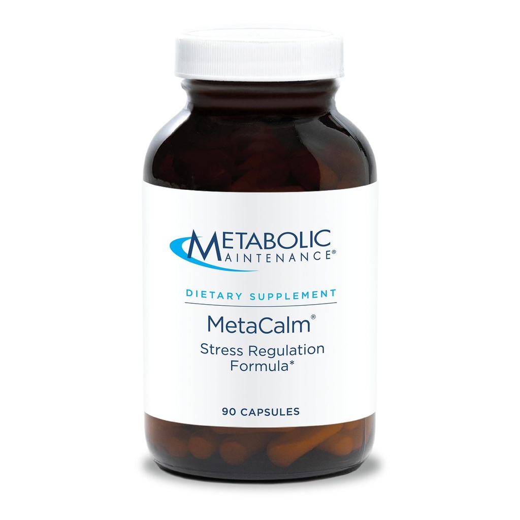 Metabolická údržba MetaCalm - GABA L- Theanine dodatek pro klid, spánek a podporu stresu, vitamín B6, aktivní folát, hořčík & 5-HTP komplex pro dospělé, muže a ženy - 90 Kapsle