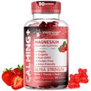 Magnesium Glycinate Gummies, 1000 mg - Hořčík dodatek k podpoře relaxace, srdce zdraví - Žvýkací klid Magnesio Gummies pro dospělé, Glicinato De Magnesio - Strawberry Flavor