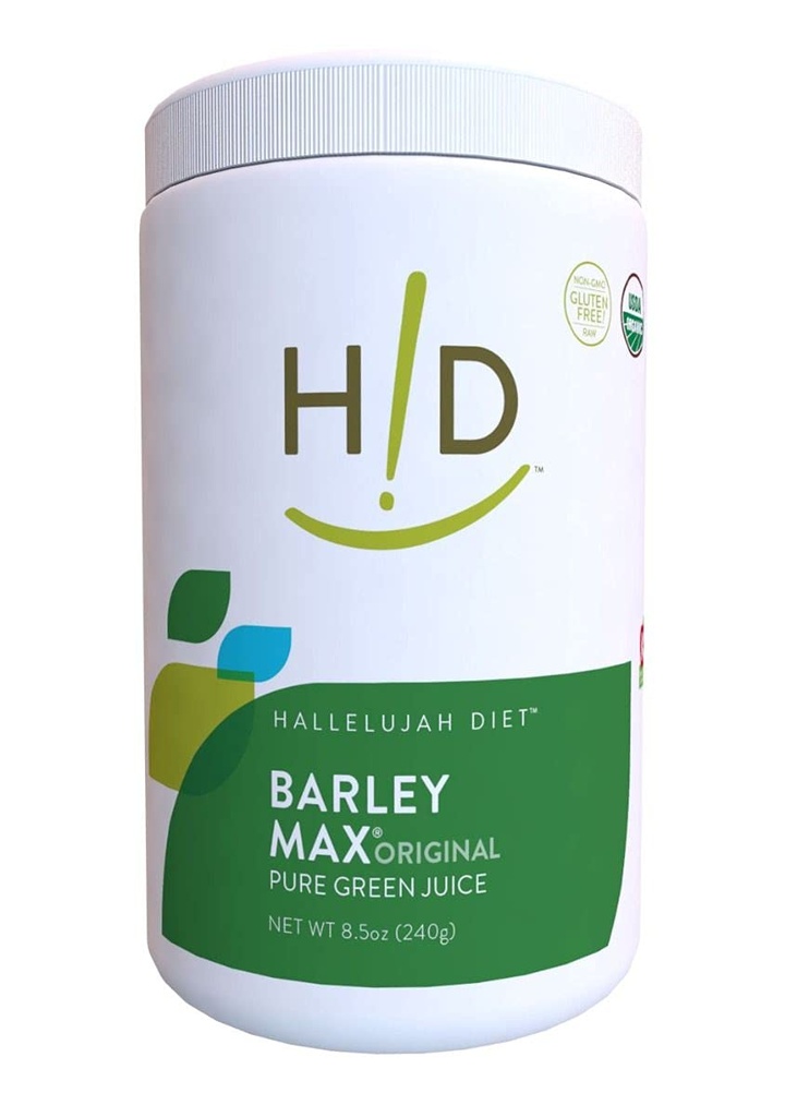 Aleluja Diet Organic BarleyMax - Barley Grass Juice and Alfalfa Juice Powder, Vegan Formule, Plant- based dietní dodatek, Zdraví potravinářské výrobky, Original, 8.5 Ounce Bottle (60 Day Supply)