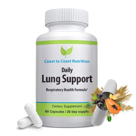Denní Lung Cleanser & Detox Support Supplement 124; Obnovit své plíce na dech jednodušší 124; Relieve Respirační problémy & Problémy s adresami, jako jsou alergie, sípání a kašel 124; 60 Kapsle