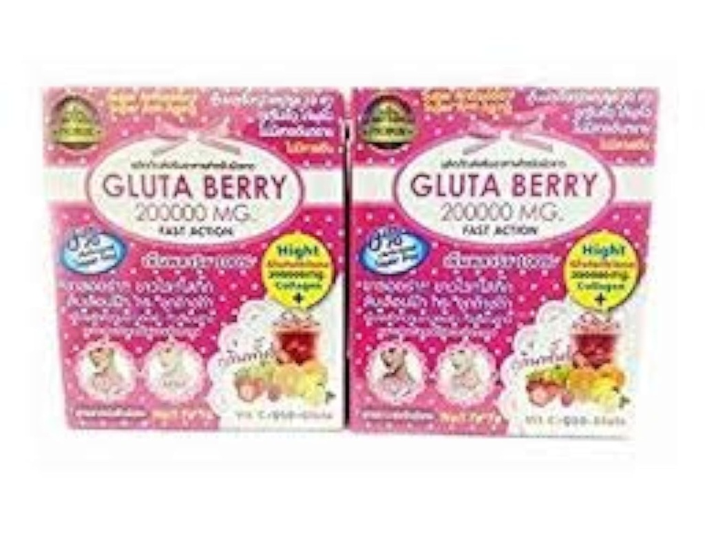 2Box Gluta Berry 200000 mg Pijte punch pokožky jídlo Snížit pihy Bělení kůže Rychlá akce 10ks. / Box....
