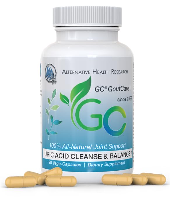 GC ® GoutCare: Kontrola kyseliny močové 124; Prevence kyseliny močové 124; Společná zdravotní dodatek 124; Společná pomoc 124; s kurkumou, Celer Seed Extract, Mléko Thistle a další 124; 90 Kapsle na láhev 124; Non- GMO