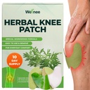 Wellnee Original Bylinné Knee Patch - Wellknee Plaster for Knee Support & Muscle Pain - Maximální síla pro dočasnou úlevu - Připevňovací tepelné náplasti Vyrobené s přírodními bylinkami pro wellness (10 Pads)