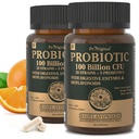 Probiotika s prebiotiky pro muže a ženy - 35 Strains Organic Probiotic 100 Milionů CFU pro Gut & Digestive Health, Vegan Acidophilus Probiotics Dodatek, Non- GMO Raw Probiotic 120 Caps