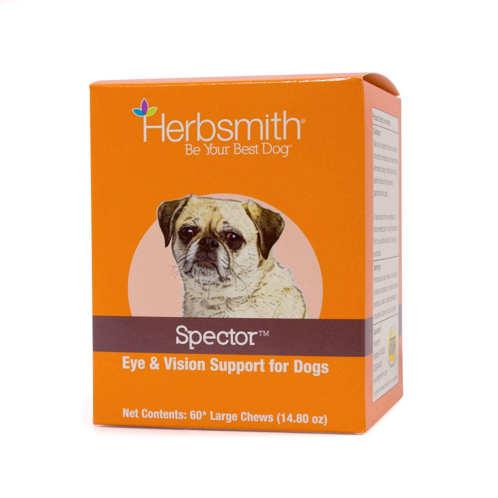 Herbsmith Spector - Podpora očí a vizí pro psy - Opravy šedivých očí - Senior doplněk pro psy - Antioxidant pro psy - 60Ct Velké Chews