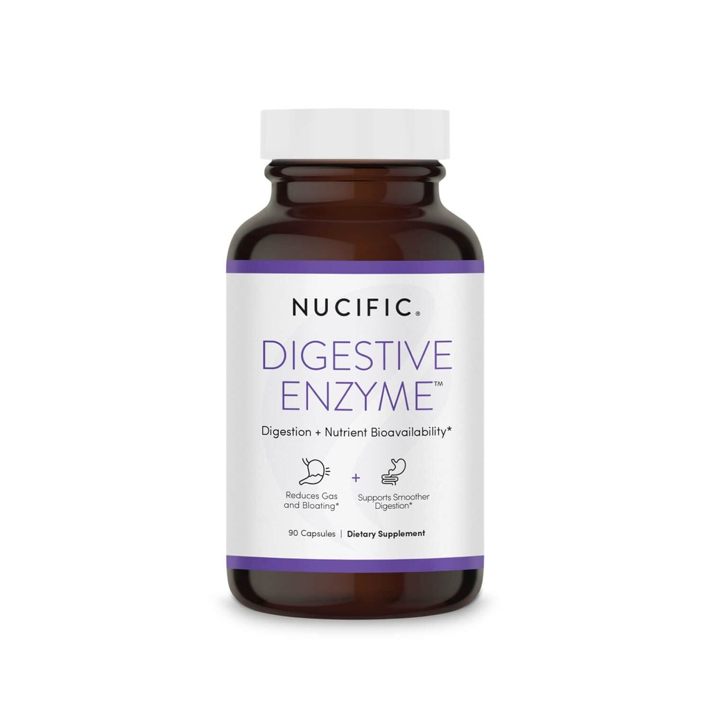 Nucific Digitative Enzyme Dodatek k podpoře trávení a nutriční biologické dostupnosti, 90 Počet