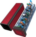 Pill Organizátor 1 čas denně, Pill Box 7 Day, Týdenní cestovní Pouzdro Pill, Denní Velký Držák léků Kontejner, Jednou denně Pillbox Dipenser pro vitamín, medicína, pilulky, dodatek (červená)