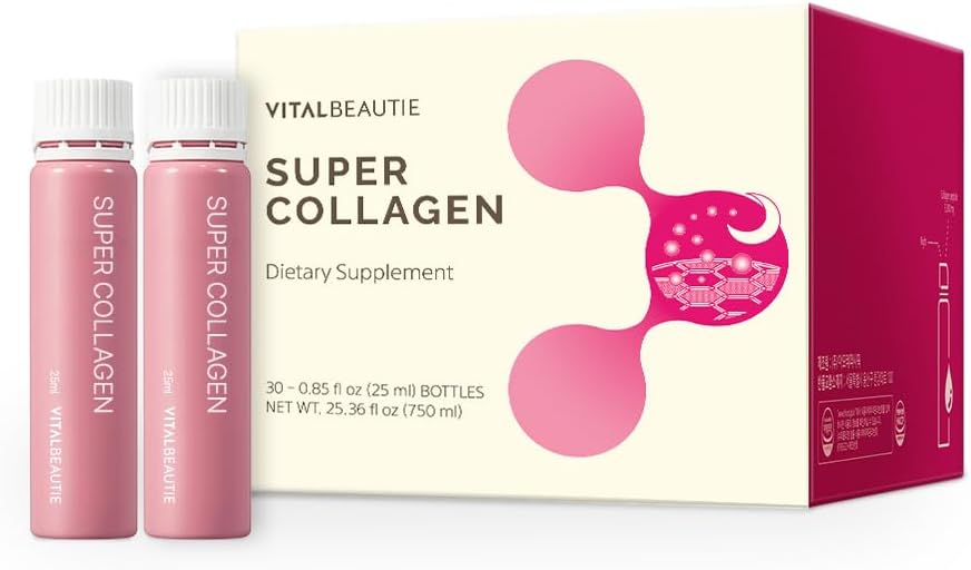 VITALBEAUTIE Super Collagen Original (Liquid Marine Collagen) Containing GABA for Skin, Hair, Hills + Stress Relief, Zdravý spánek od AMOREPACIIC Korean Skincare - 30 Servings