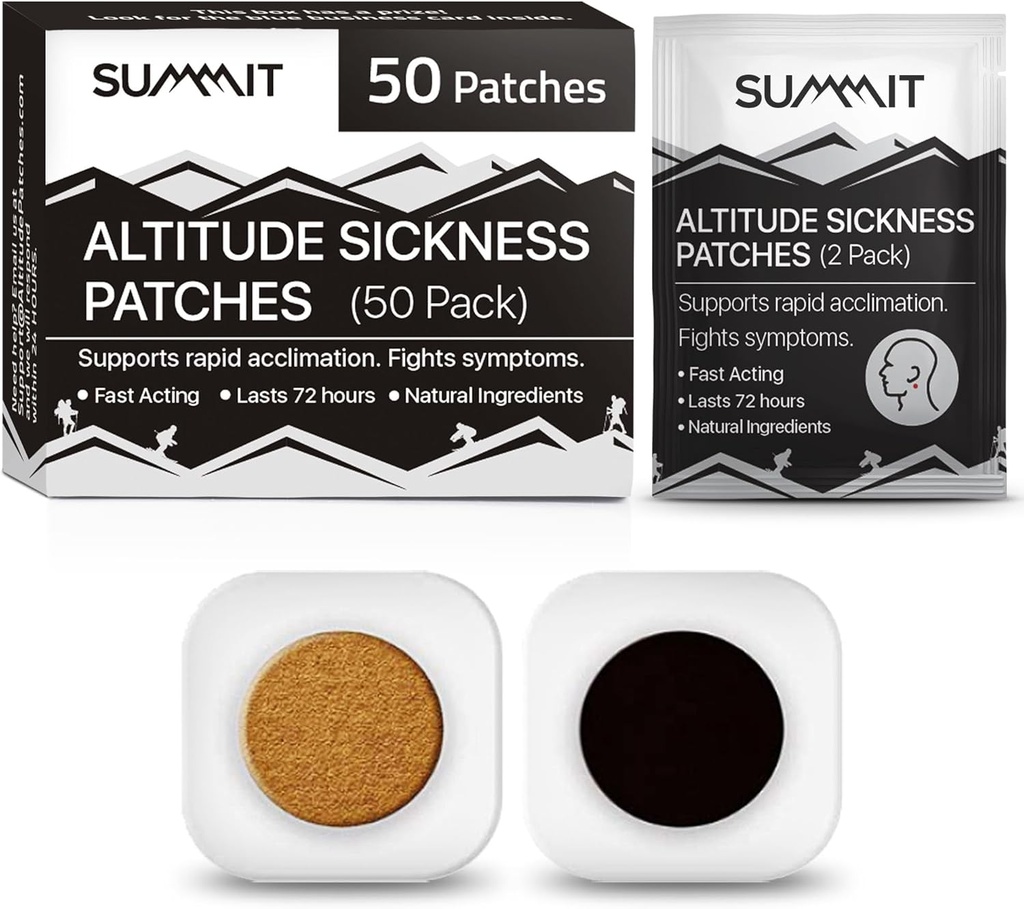 Summit Altitude Prevence Nemoci Záplaty 124; Podporuje Rapid High Altitude Acliation, zvyšuje příjem kyslíku, bojuje s vysokým Altitude Nemoci Symptomy 124; Balení 50
