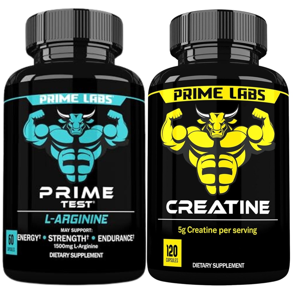 Prime Labs L Arginin (60 ct) + Kreatinové tobolky (120 ct)