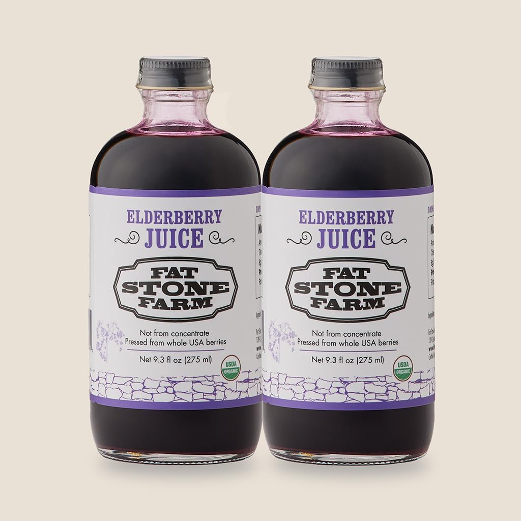 Organic Elderberry Juice 2X 9.3 f. oz (New)