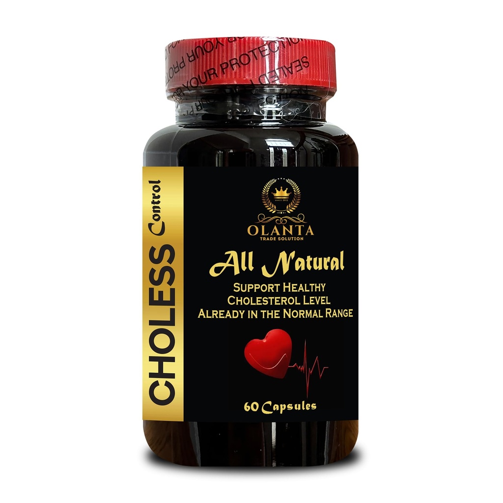 Choless Control with Niacin & Garlic | Guggul Extract, Cayenne Pepper & Policosanol for Healthy Lipid Balance and Daily Herbal Wellness Support - 1 Bottle 60 Capsules