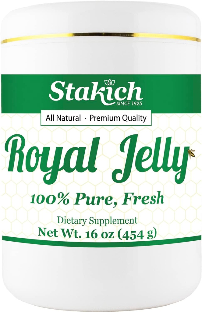 Stakich Fresh Royal Jelly - Čisté, všechny přírodní - Žádné přísady nebo konzervace Přidáno - 16 Ounce (1 libra)