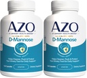 AZO D Mannose Urinary Tract Health, Cleanse, Flush & Protect The Urinary Tract, No.1 Pharmacist Doporučené značky, Klinická síla, Non- GMO, 120 Počet (balení po 2)