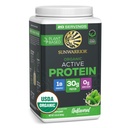 Sunwarter Organic Plant Based Protein Powder 124; Vegan Organic Protein Powder with BCAA Amino Acids Plus Recovery Minerály & Botanicals B124; Non- GMO Soy Dairy & Gluten Free (Neochucené, 20 Služeb)