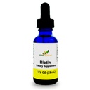 Liquid Biotin B7 - High- Absorpce, Cold- Pressed D- Biotin USP, Vegan, Alcohol- Free, Sublingual Drops, No umělé Flavors, Blue Cobalt Glass Bottle for Potency & Purity - 1 oz
