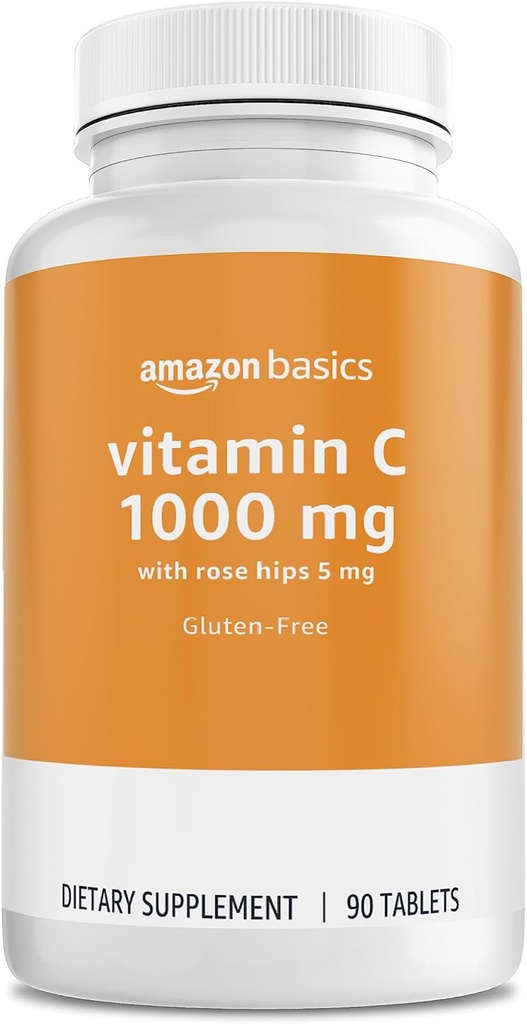 Základy - Vitamin C, 1000 mg s Rose Hips 5 mg, 90 tablet (1 porce), bez glutenu