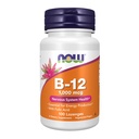 Nyní doplňky, Vitamin B-12 1000 mcg s kyselinou listovou, Nervový systém zdraví *, 100 Žvýkací Lozengy