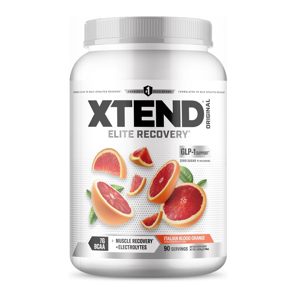 Xtend Original BCAA Powder 7g BCAA a 2.5g L-glutamin, Cukr zdarma příspěvek cvičení Muscle Recovery drink s aminokyseliny pro muže a ženy, 90 Služeb