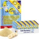 Prebiotická Nana Flakes 100% čistý banán Flakes Medical Food Powder, Snížit příjem tuku a přírodní remedie pro průjem & srdce Burn - velký zdroj bílkovin & fiber - Single Serve (100 Packets)