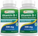 Nejlepší Naturals Vitamin B1 jako Thiamin Mononitrát 500 mg tablety (120 Počet (balení po 2))