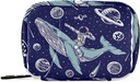 Galaxy Whale Astronaut Pill Box 7 Day Pill Pouzdro Cestovní Pill Pořadatel Bag se Zipper Přenosný Týdenní Pouzdro Kompaktní velikost pro Vitamin doplněk držák