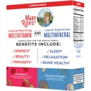 MaryRuth organics Liquid Morning Multivitamin & Liquid Nighttime Multimineral Bundle, Vegan Vitamin C, Vitamin D, B Complex, Magnesium, Energie, Beauty, Sleep Support, NO Melatonin, 32 Fl Oz Each