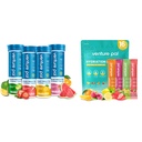 Venture Pal Sugar Free Electrolyte Powder Packets & Žvýkací Fast-Melt Electrolyte Tablety, Sport Electrolyte pro běh turistika sportovní výživu
