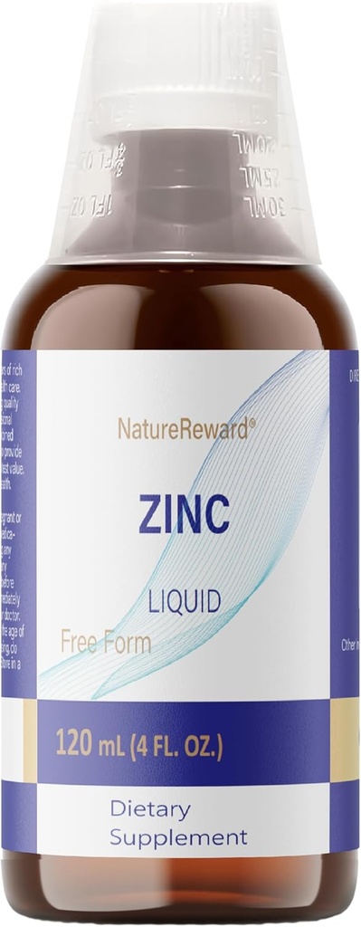 Organický tekutý zinek, 60 Služeb - Alkohol Zinkový sulfát - Podporuje imunitní zdraví a metabolismus - Antioxidant - Gluten- Free, Non- GMO, Vegan & Paleo Friendly (120 ml), 4 FL OZ