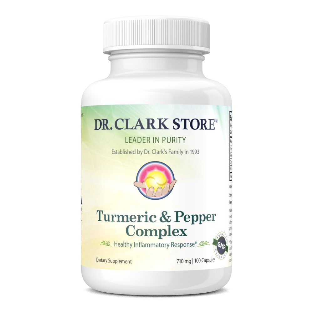 Dr Clark Store Turmeric & Black Pepper Extract - 710mg, 100 kapslí, imunitní podpora, antioxidant, doplněk stravy pro dospělé