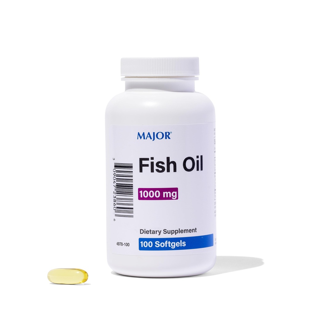 MAJOR Omega33 Fish Oil - Rybí olej dodatek 1000mg - 100 Softgels (1- Pack)