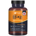 Vitamin D3 4000IU & K2 MK7 100µg Vegetariánské tablety I 180 (6 měsíců dodávky) I Snadné spolknout doplněk pro imunitní podporu, Vápník Boost, Kost & Svalovina I Vyrobeno ve Velké Británii Prowise Healthcare