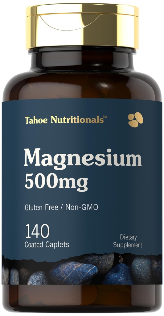 Tahoe Nutritionals Magnesium 124; 500mg CLAS124; 140 Coated Caplet CLAS124; Non-GMO a gluten zdarma dodatek