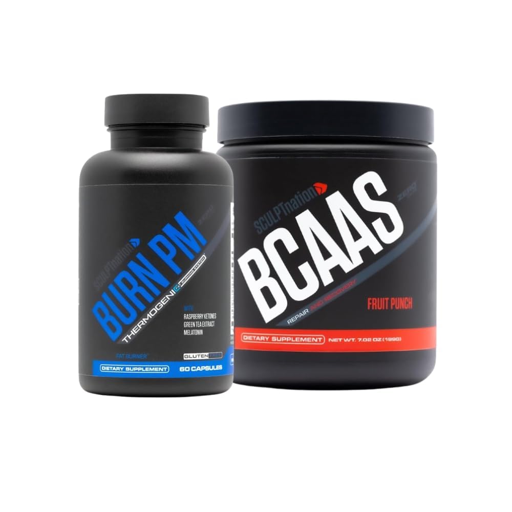 Socha národa V Shred Burn PM a BCAA Fruit Punch Powder Bundle