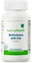 Hledání zdraví Multivitamin se železem, 45 mg chelatované železo, aktivní B vitaminy Plus L-5-MTHF, podporuje zdravý imunitní systém a výrobu energie, Vegetariánské kapsle (120 tobolek) *