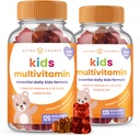 NutraChamps 120 Gumma Vitamíny pro děti (balení po 2), Cukr zdarma Děti Vitamíny Gumma Multivitamin, Vegan & Non- GMO, Jahody, Passionfruit, Peach & Cherry