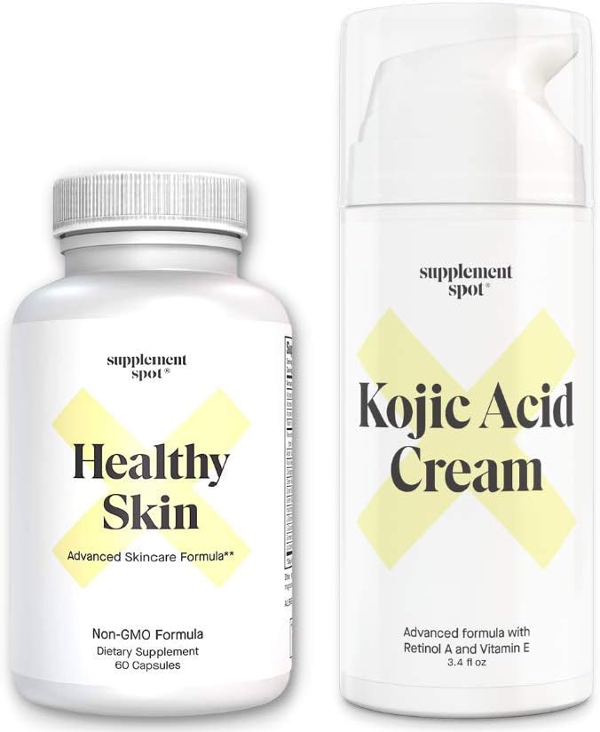 Bundle: Zdravá kůže Anti- stárnutí doplněk a Kojic kyselý obličej krém