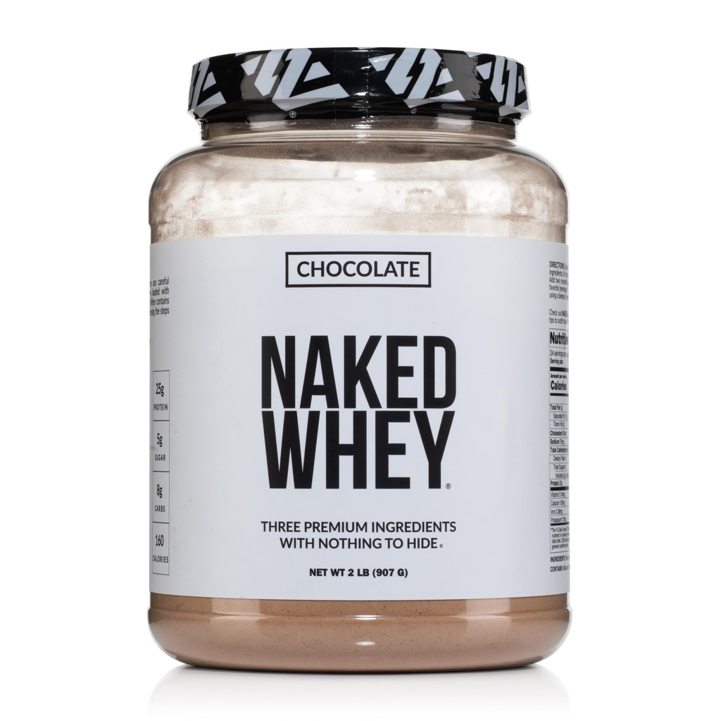 NAKED syrovátkový proteinový prášek - pouze 3 ingredience - Tráva Fed syrovátkový prášek, organická čokoláda a organický kokosový cukr, bez GMO, bez soli, a gluten zdarma - 24 Služeb