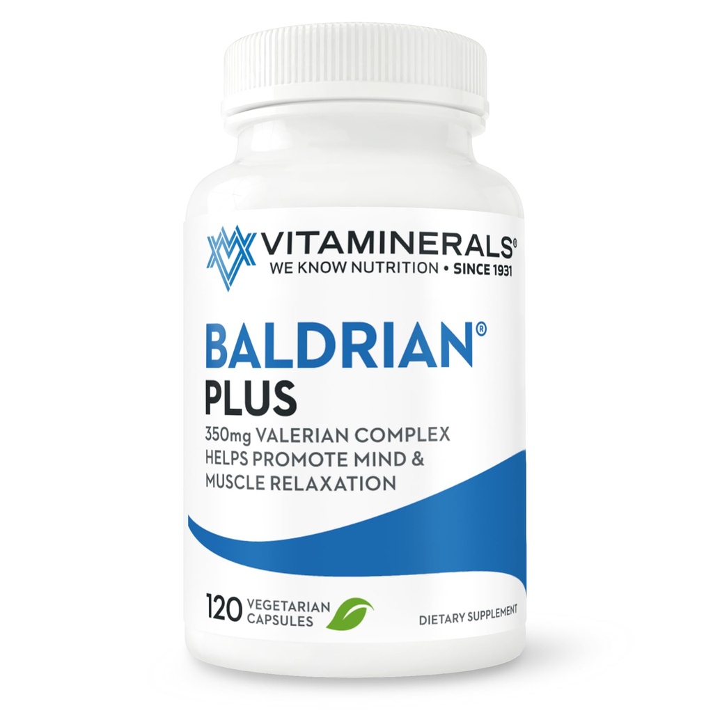 Vitaminerály 33 + Baldrian ® Plus Přírodní relaxační podpora Standardizovaný Valerian Extract (120)