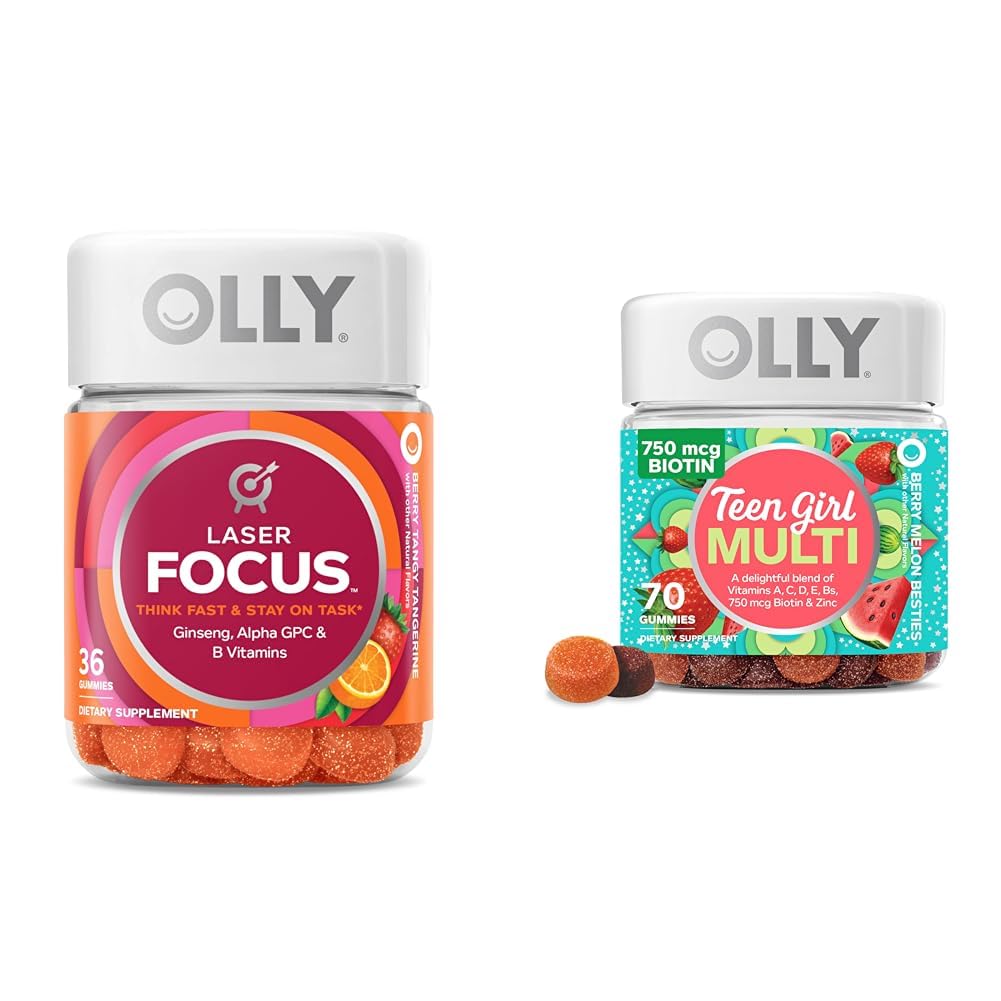 OLLY Laser Focus Gummy 36 Hrabě a dospívající dívka Multi 70 Hrabě Berry Melon
